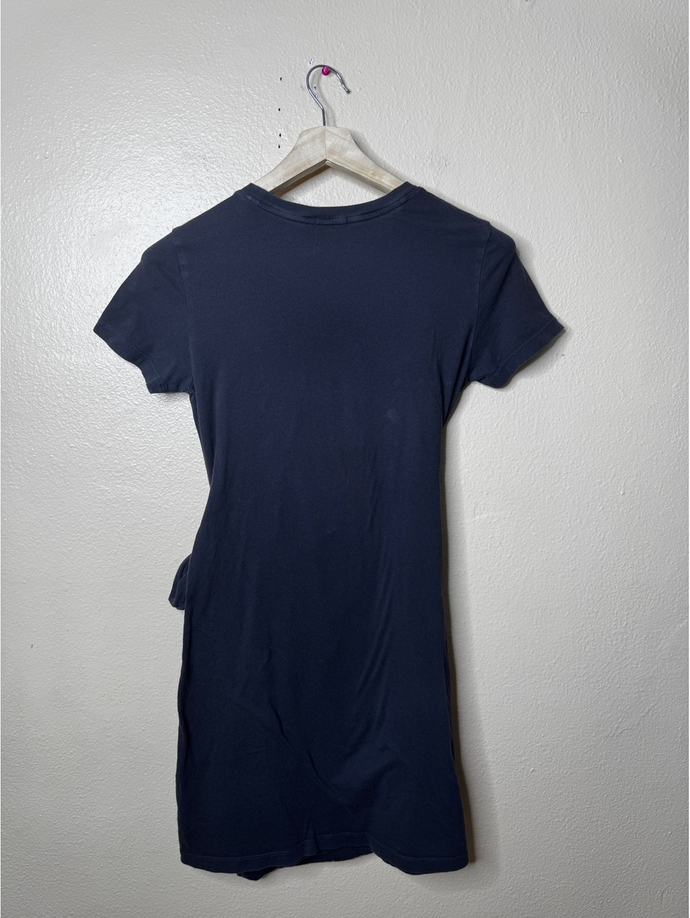 Rails Edie Cotton Dress Women's Small Black Short Sleeve Side Tie - Picture 8 of 8